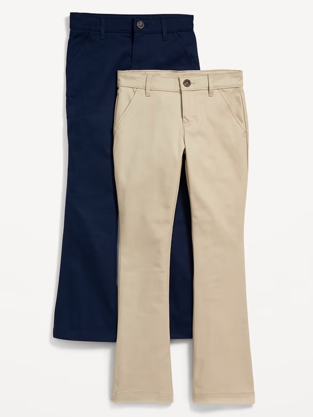 NWT 4 pack School Uniform Bootcut Pants - Navy & Khaki SLIM